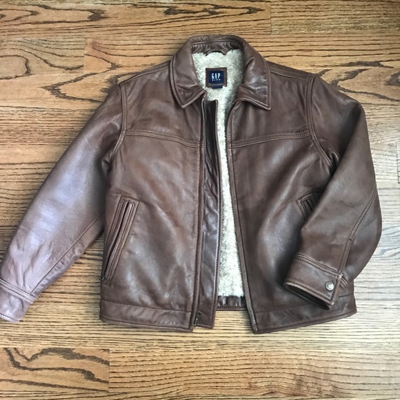 gap kids leather jacket
